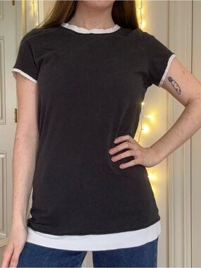 Black And White Sporty Tee